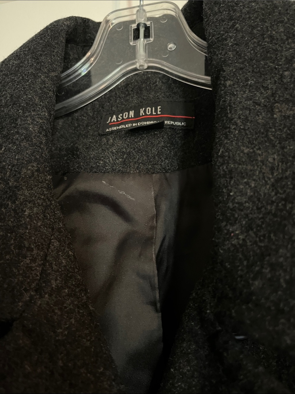 Like New Jason Kole Ladies Black Double-Breasted Wool Pea Coat Size XL - Picture 3 of 7